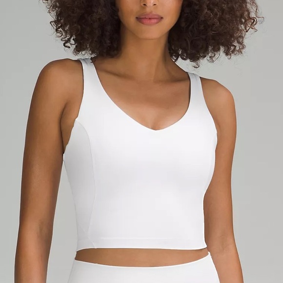 LULULEMON align tank top white taupe lining size 6 - Picture 1 of 4